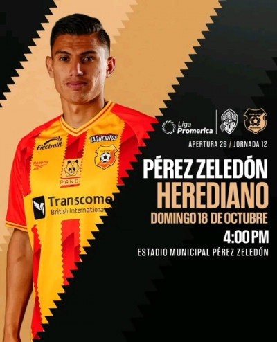 Herediano visita a Pérez Zeledón en la jornada 12